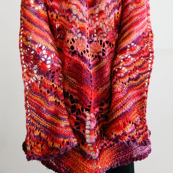 Free People Colourful Crochet Open Knit Boho Cardi - Picture 10 of 11